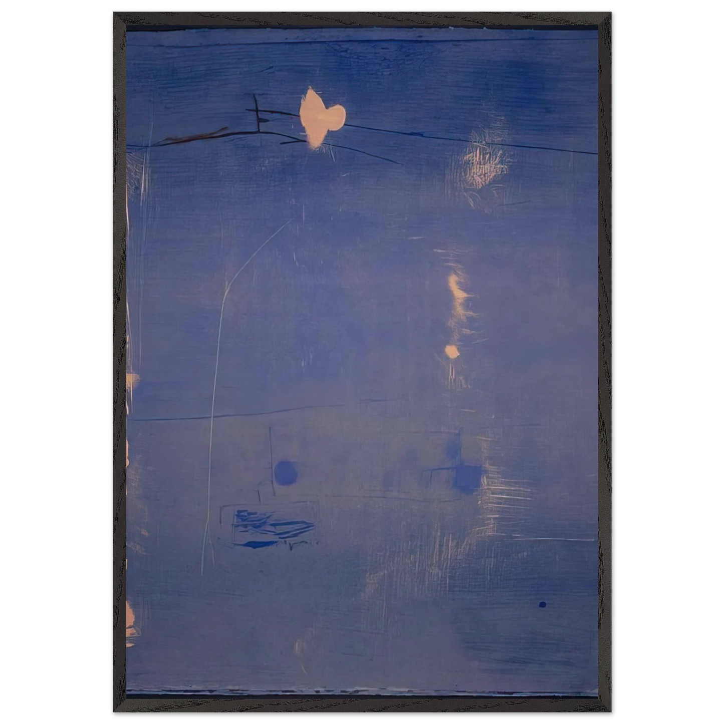 Cameo - 1980 - Helen Frankenthaler 70x100 cm / 28x40 inches Framed Art Print – Black Wooden Frame