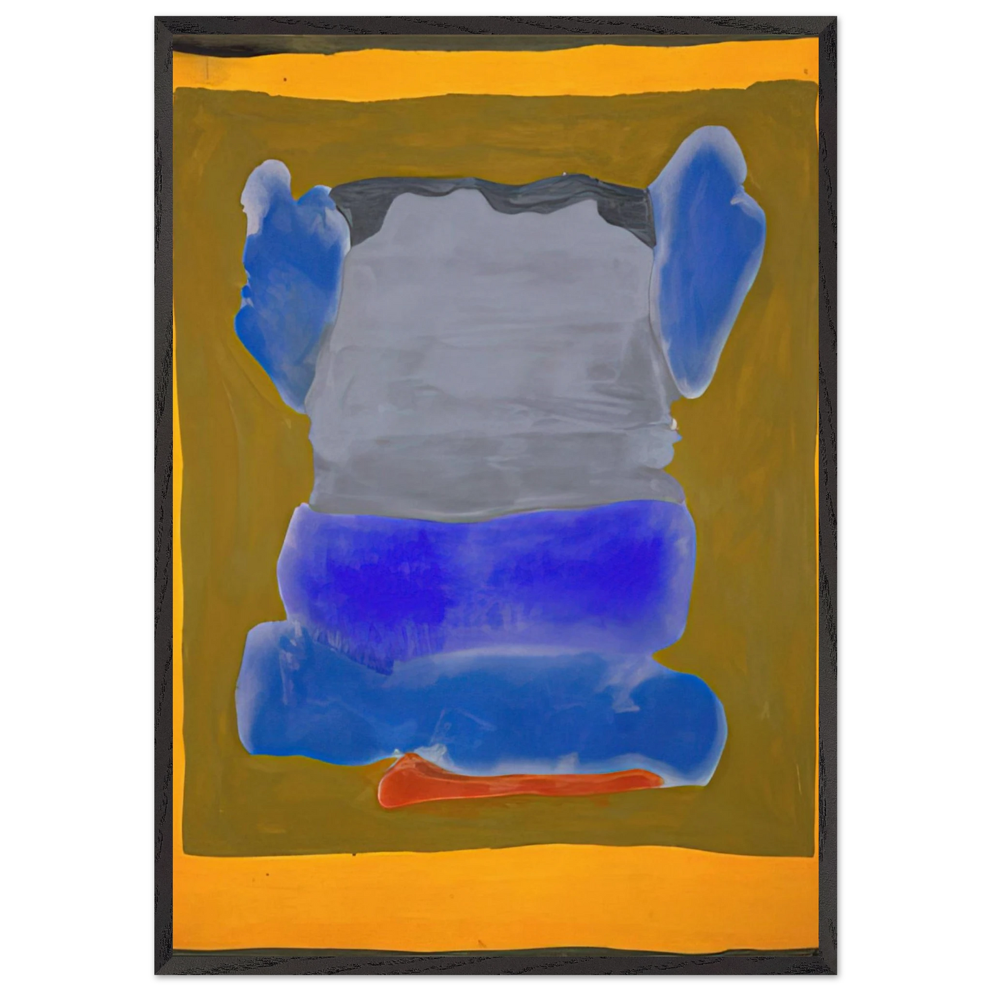 Buddha s Court - 1964 - Helen Frankenthaler 70x100 cm / 28x40 inches Framed Art Print – Black Wooden Frame