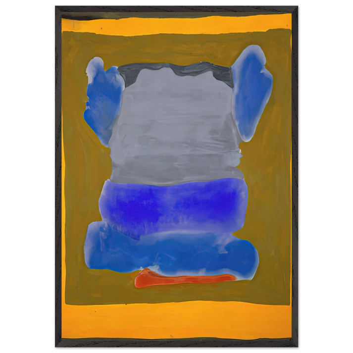 Buddha s Court - 1964 - Helen Frankenthaler 70x100 cm / 28x40 inches Framed Art Print – Black Wooden Frame
