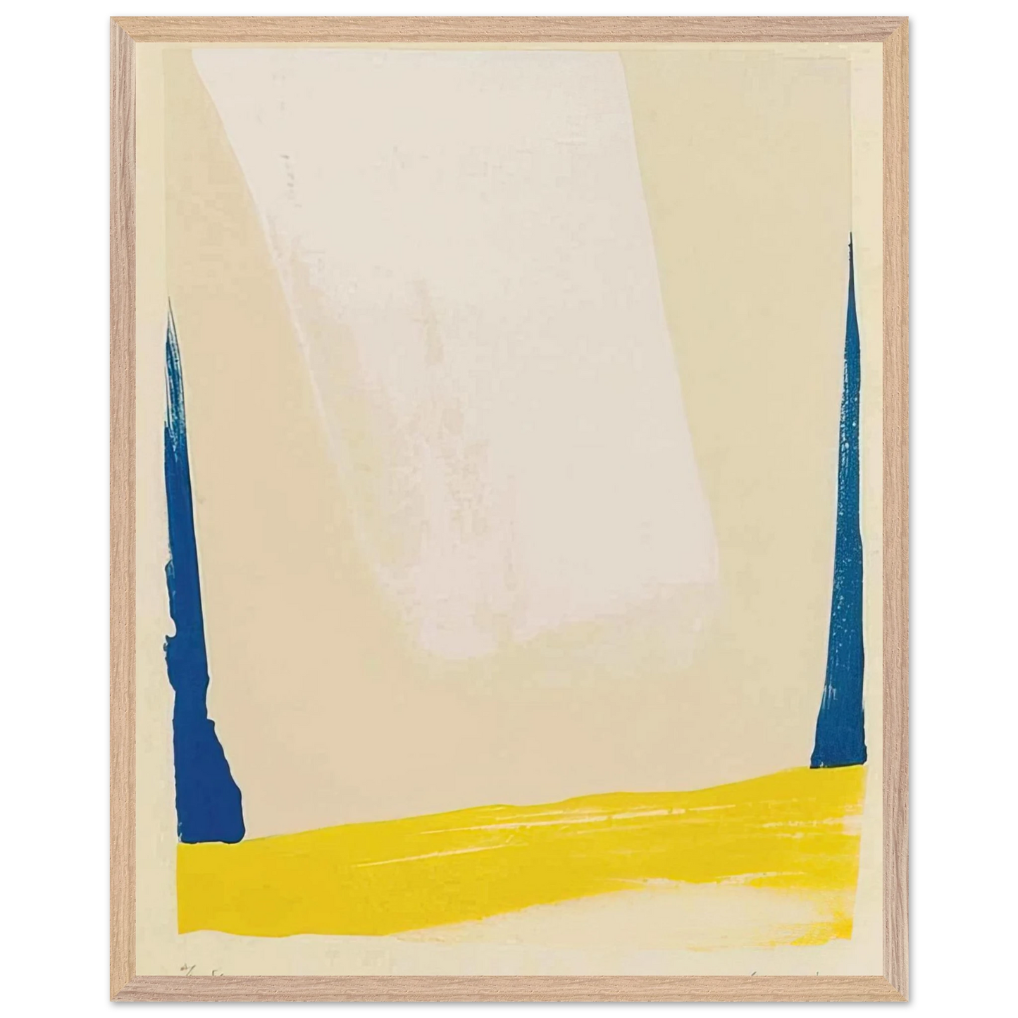 Helen Frankenthaler - White Portal - 1967 Wall art - A3 (29.7 x 42 cm) - Premium Wooden Framed Poster With Fine Art Paper - White frame