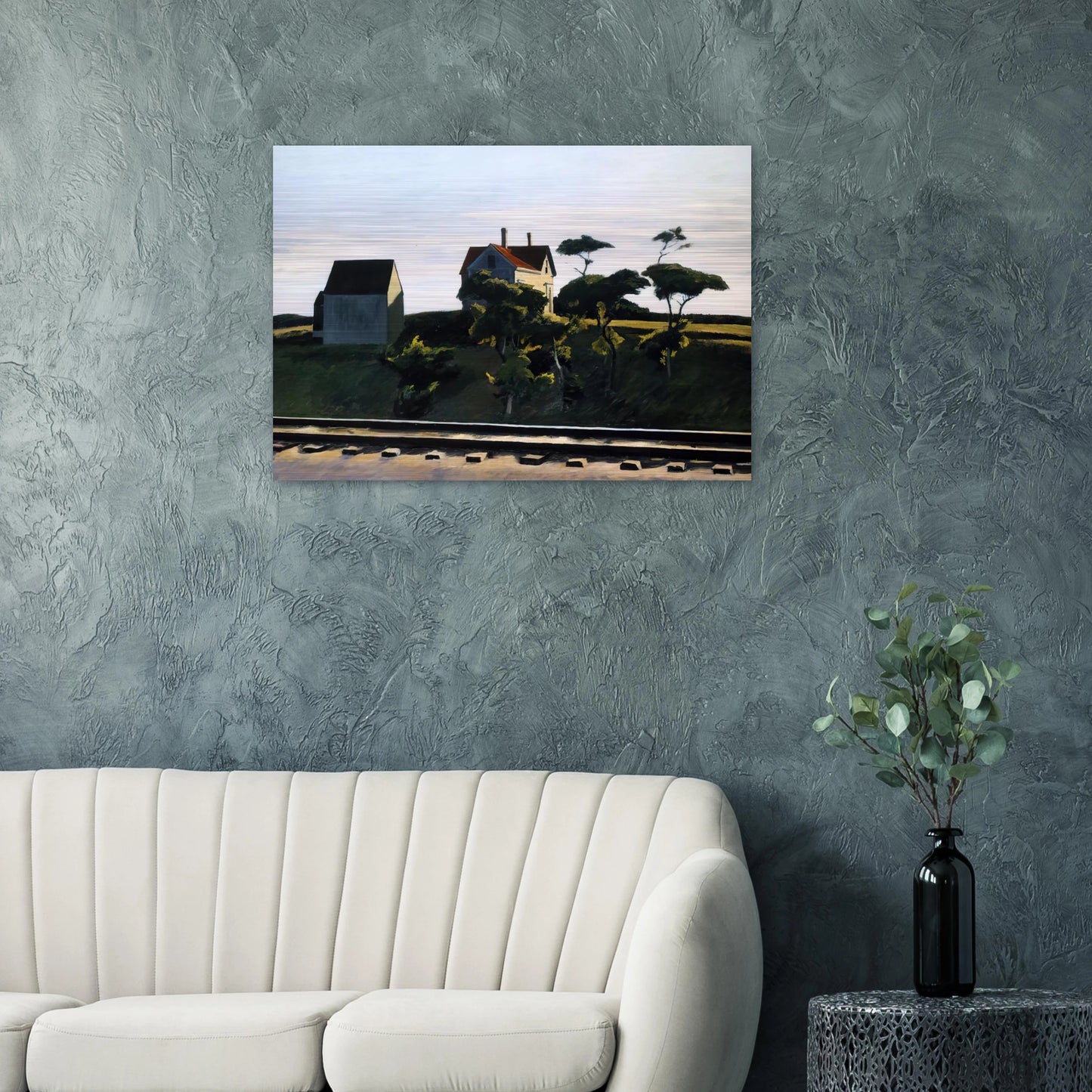 New York, New Haven and Hartford - Edward Hopper Brushed Aluminum Print - 70x100 cm / 28x40 inches | Edward Hopper Aluminum Print | Edward Hopper Prints