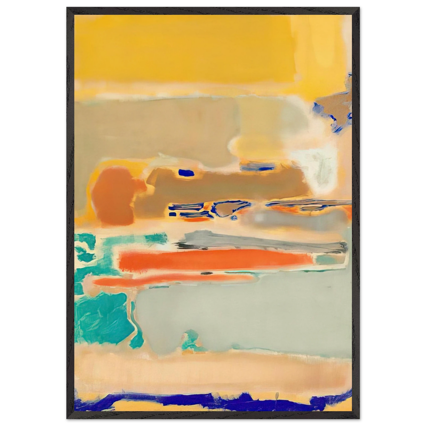 Multiform - 1948 - Mark Rothko 70x100 cm / 28x40 inches Framed Art Print – Black Wooden Frame