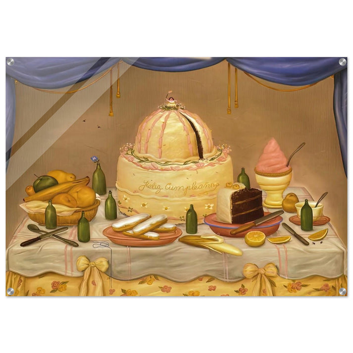 HAPPY BIRTHDAY - Fernando Botero Acrylic Print - 70x100 cm / 28x40″ inches