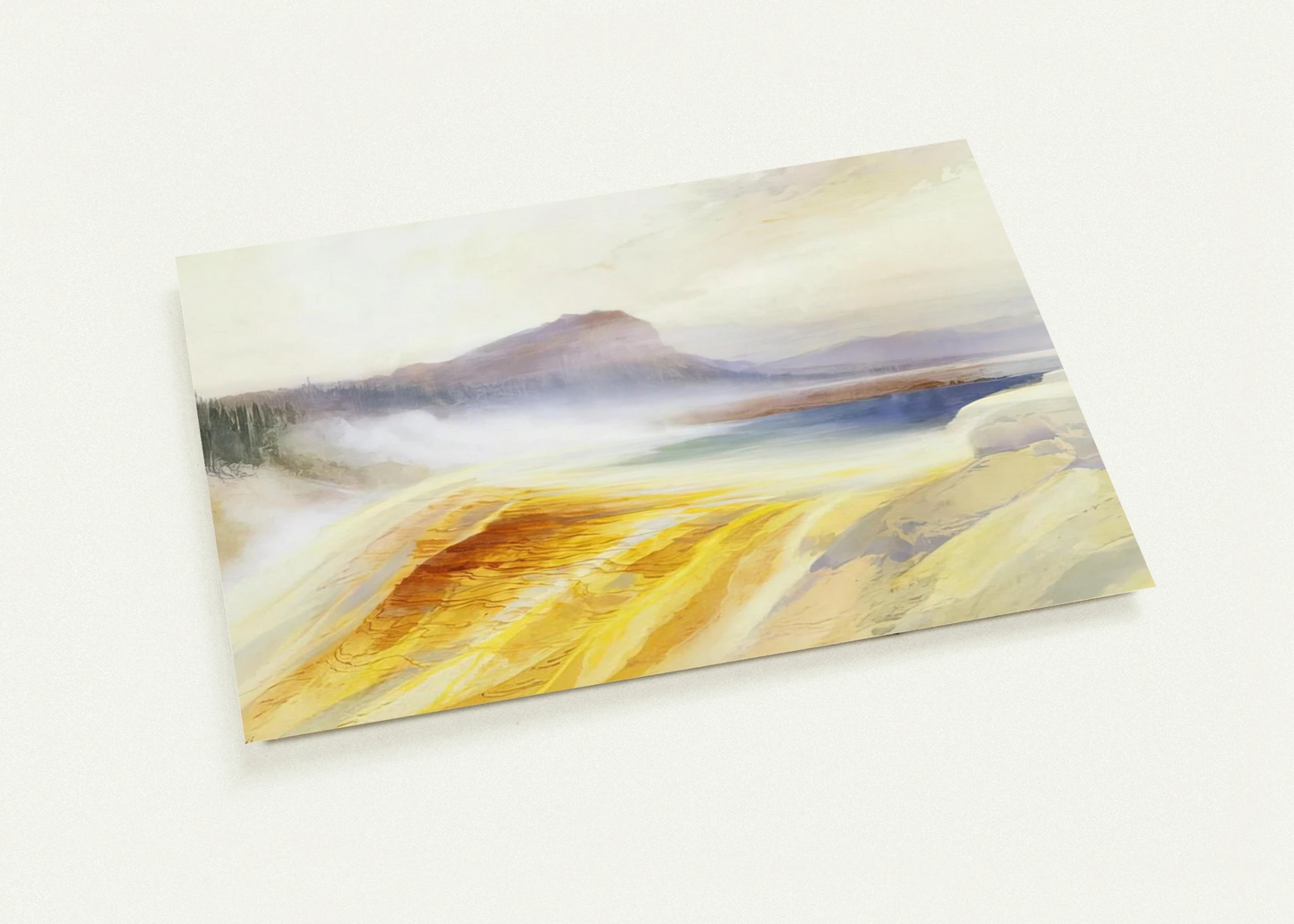 Great Blue Spring of the Lower Geyser Basin By Thomas Moran Pack of 10 Post Cards | Thomas Moran Post Cards | A6 (10.5 x 14.8 cm) - 4.1 x 5.8 inches