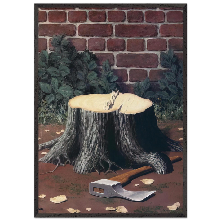 THE LABOURS OF ALEXANDER 1950 - Rene Magritte 70x100 cm / 28x40 inches Framed Art Print – Black Wooden Frame