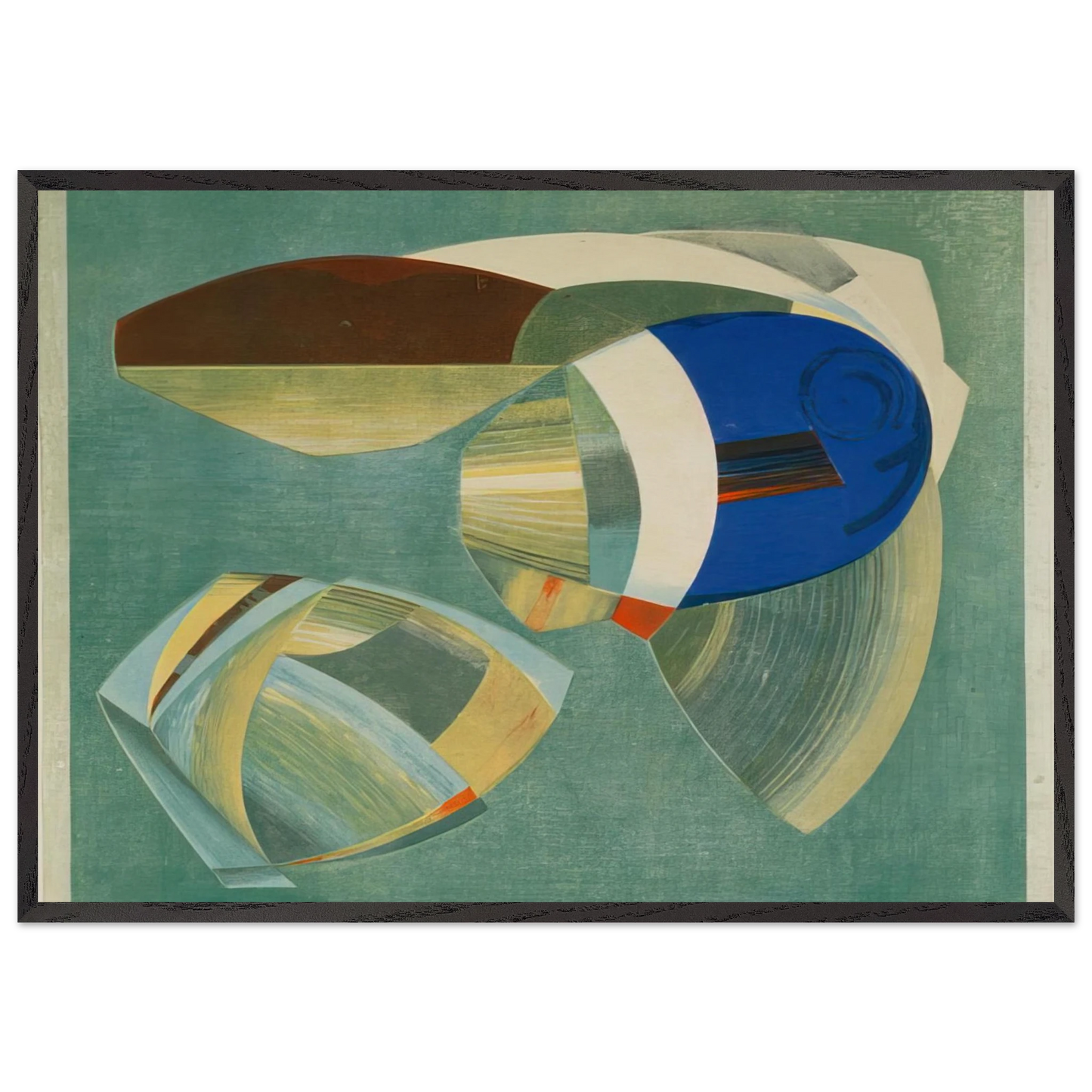 Sea Forms - 1937 - John Ferren Framed Art Print – Black Wooden Frame - Default Title - -Framed Art Print