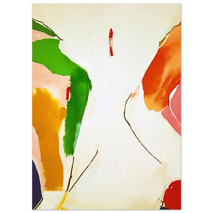 Helen Frankenthaler - Living Edge - 1973 Wall art - 28x43 cm / XL (11x17 Inches) - Premium Wooden Framed Poster With Fine Art Paper - Wood frame