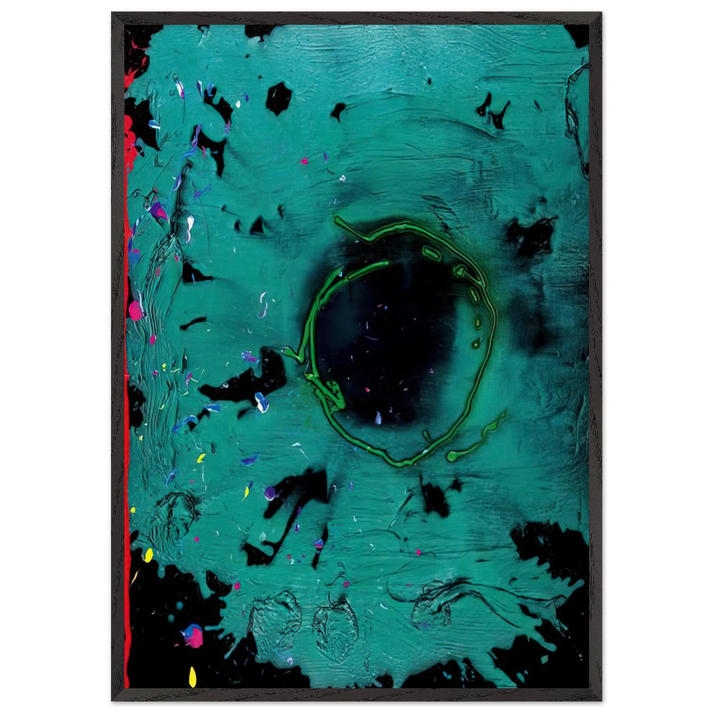 Eyes That Dream - 20308 Clifford Dies - 2008 - John Hoyland 70x100 cm / 28x40 inches Framed Art Print – Black Wooden Frame