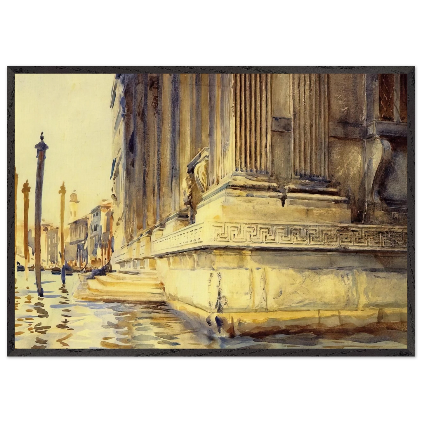 Palazzo Grimani - John Singer Sargent 70x100 cm / 28x40 inches Framed Art Print – Black Wooden Frame