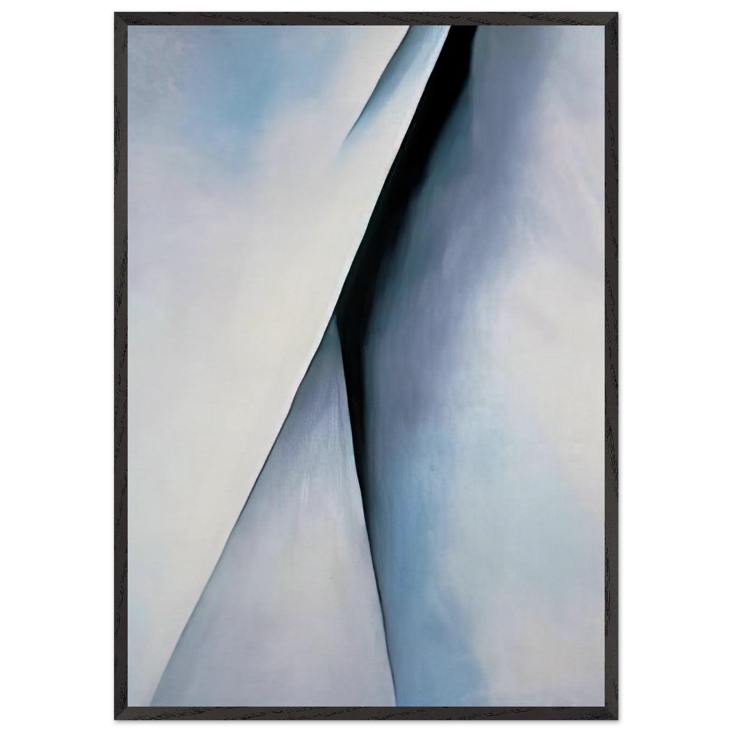 Abstraction White - Georgia OKeeffe 70x100 cm / 28x40 inches Framed Art Print – Black Wooden Frame