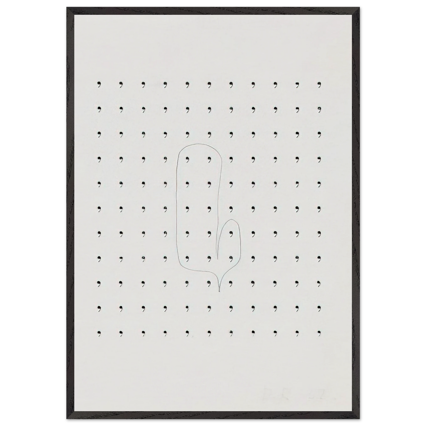 Stupidogramm - 1962 - Dieter Roth Framed Art Print – Black Wooden Frame - Default Title - -Framed Art Print