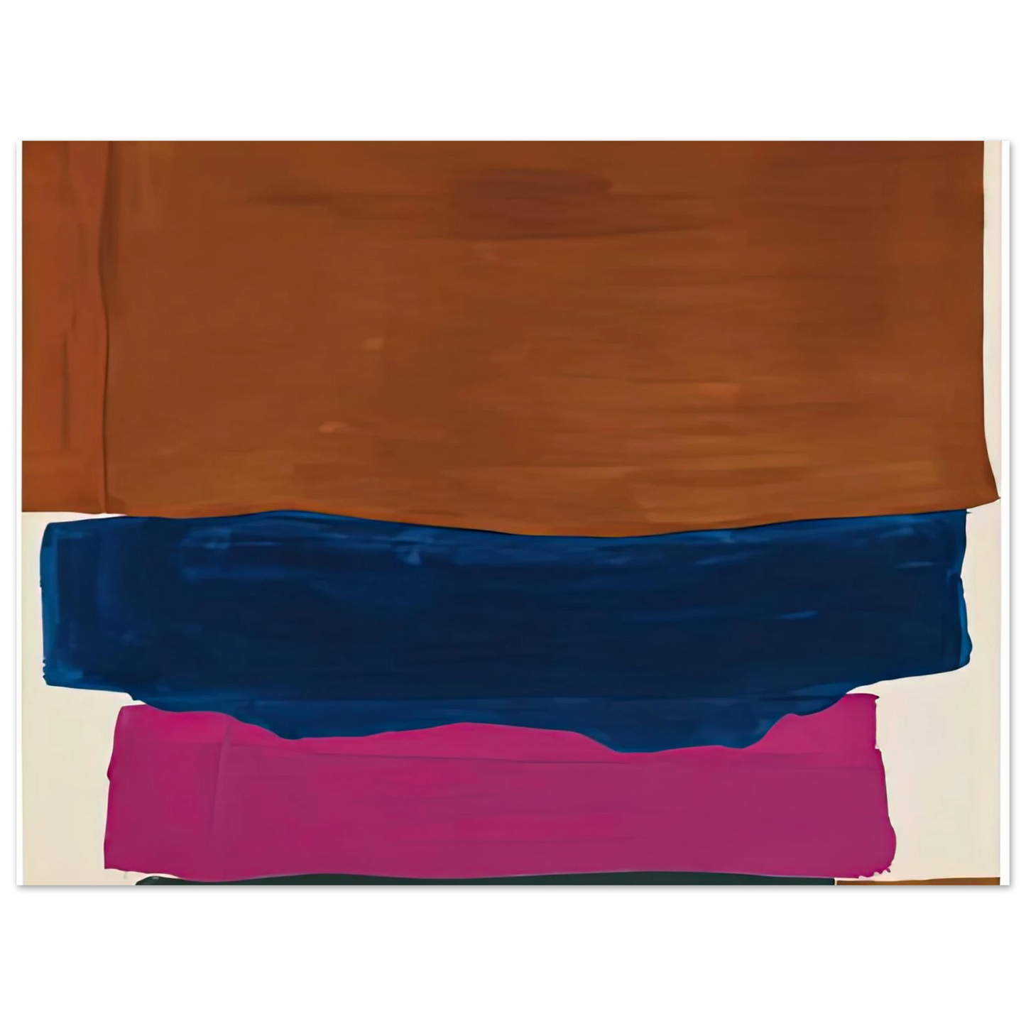 Helen Frankenthaler - Indian Summer, 1967- Wall Art - 60x80 cm / 24x32 inches - Premium Wooden Framed Poster With Fine Art Paper - White frame