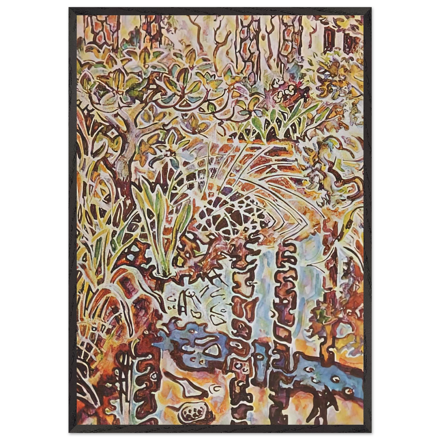 Walter Anderson N25 - Walter Inglis Anderson 70x100 cm / 28x40 inches Framed Art Print – Black Wooden Frame | Walter Anderson Prints