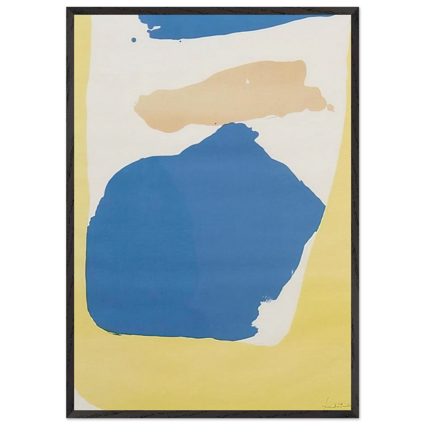 Frankenthaler Preview - 1965 - Helen Frankenthaler 70x100 cm / 28x40 inches Framed Art Print – Black Wooden Frame