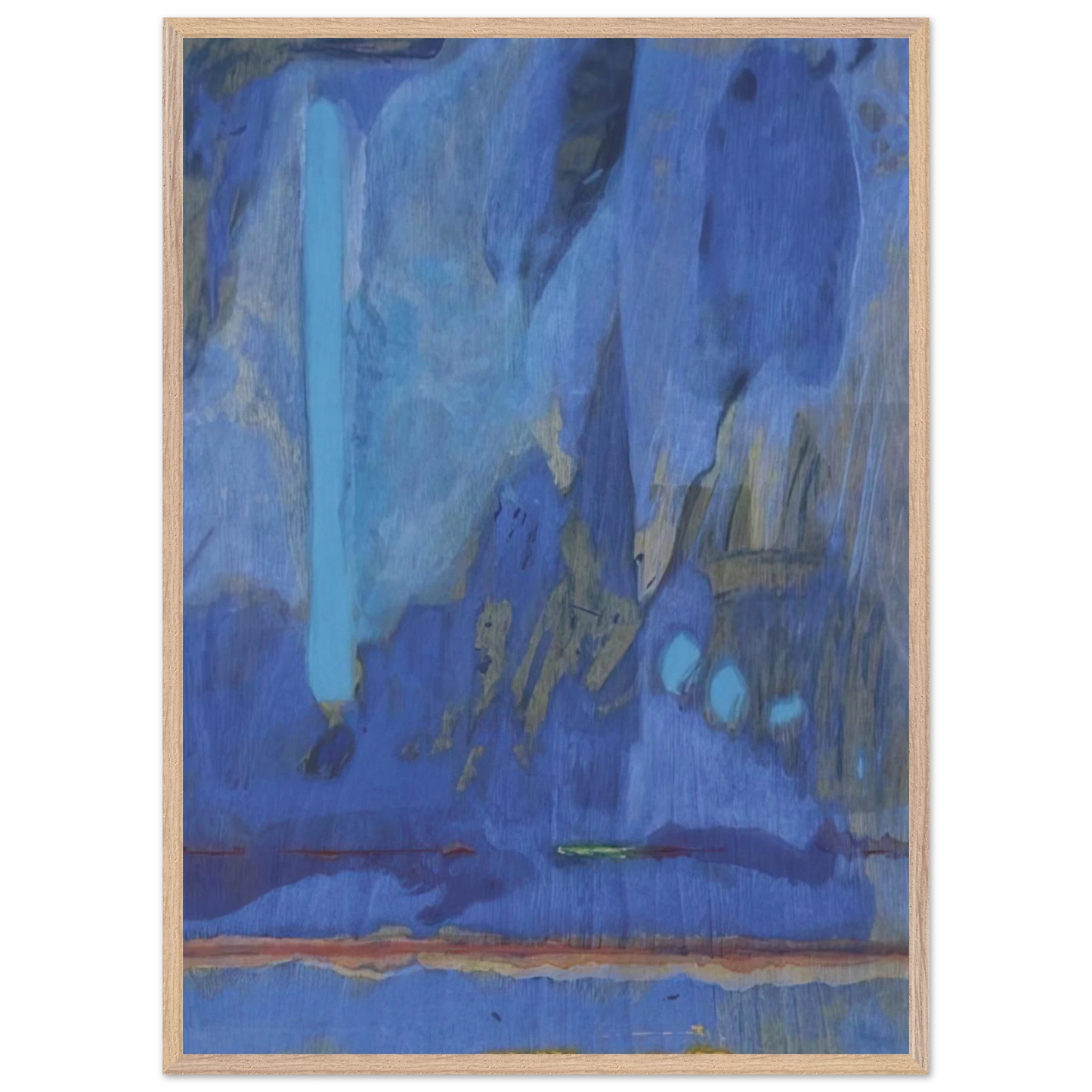 Helen Frankenthaler - Tales of Genji III - 1998 Wall art - 40x60 cm / 16x24 inches - Premium Wooden Framed Poster With Fine Art Paper - Black frame