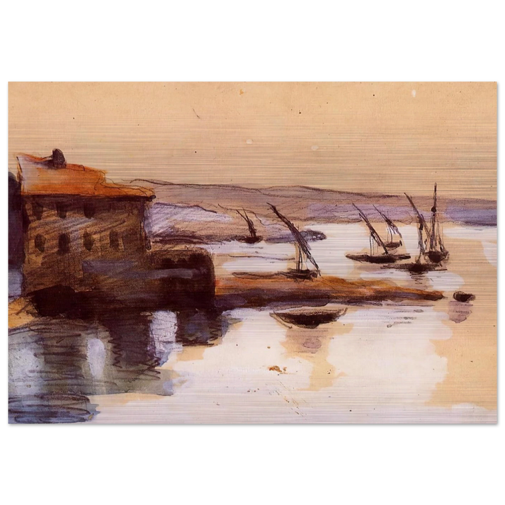 Seascape - Paul Cézanne Brushed Aluminum Print - 70x100 cm / 28x40 inches | Paul Cézanne Aluminum Print | Paul Cézanne Prints