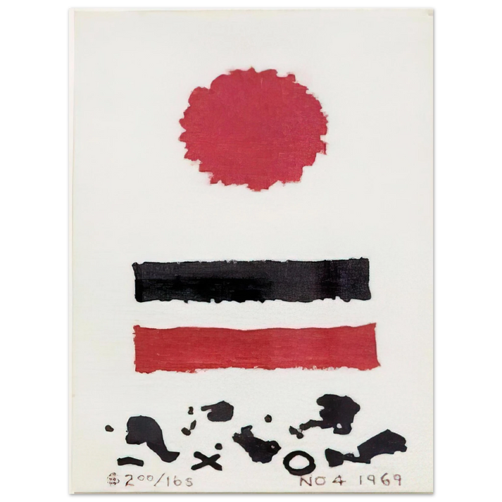 Adolph Gottlieb - Untitled Study for patisan Review Cover - 1969 75x100 cm / 30x40inches Fine Art Poster