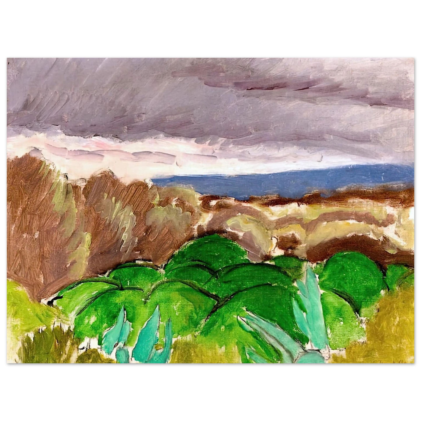 Henri Matisse - CAGNES LANDSCAPE IN STORMY WEATHER 1917 Fine Art Poster - Default Title
