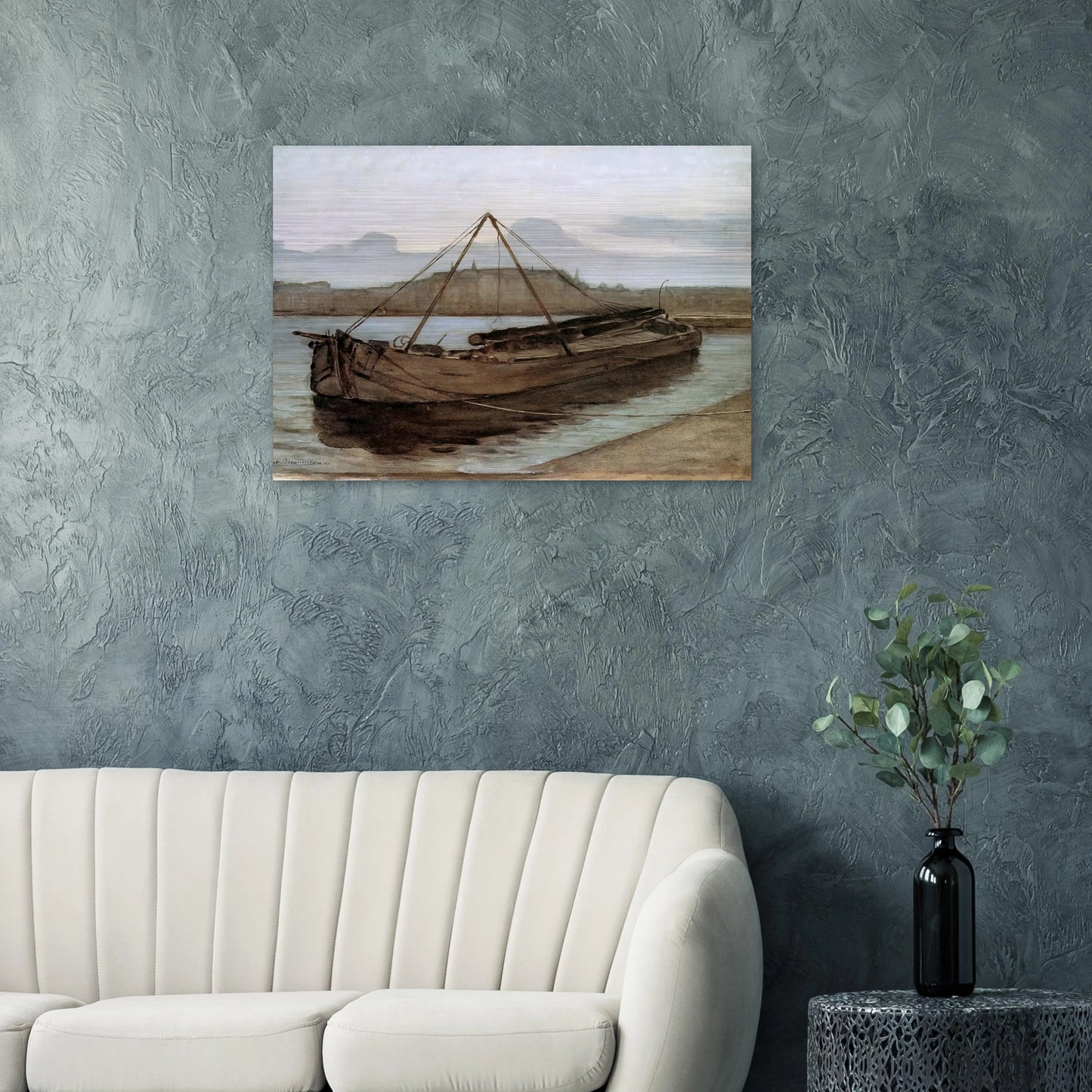 Evening at Weesperzijde Sun - Piet Mondrian Brushed Aluminum Print - 70x100 cm / 28x40 inches | Piet Mondrian Aluminum Print | Piet Mondrian Prints