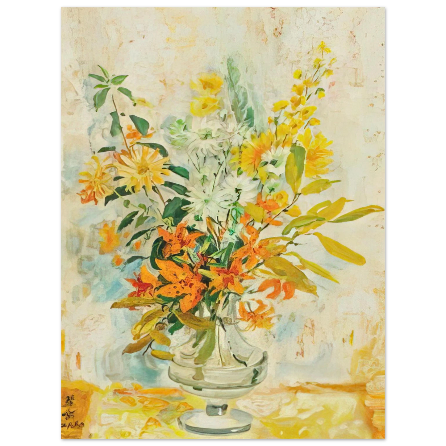 Le Pho - Yellow Lilies - Post-Impressionism Fine Art Poster - Default Title