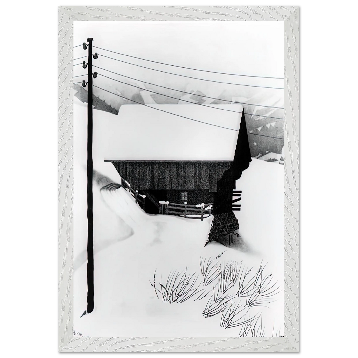 MC Escher - SNOW Wall Art - 60x80 cm / 24x32 inches - Fine Art Poster - -