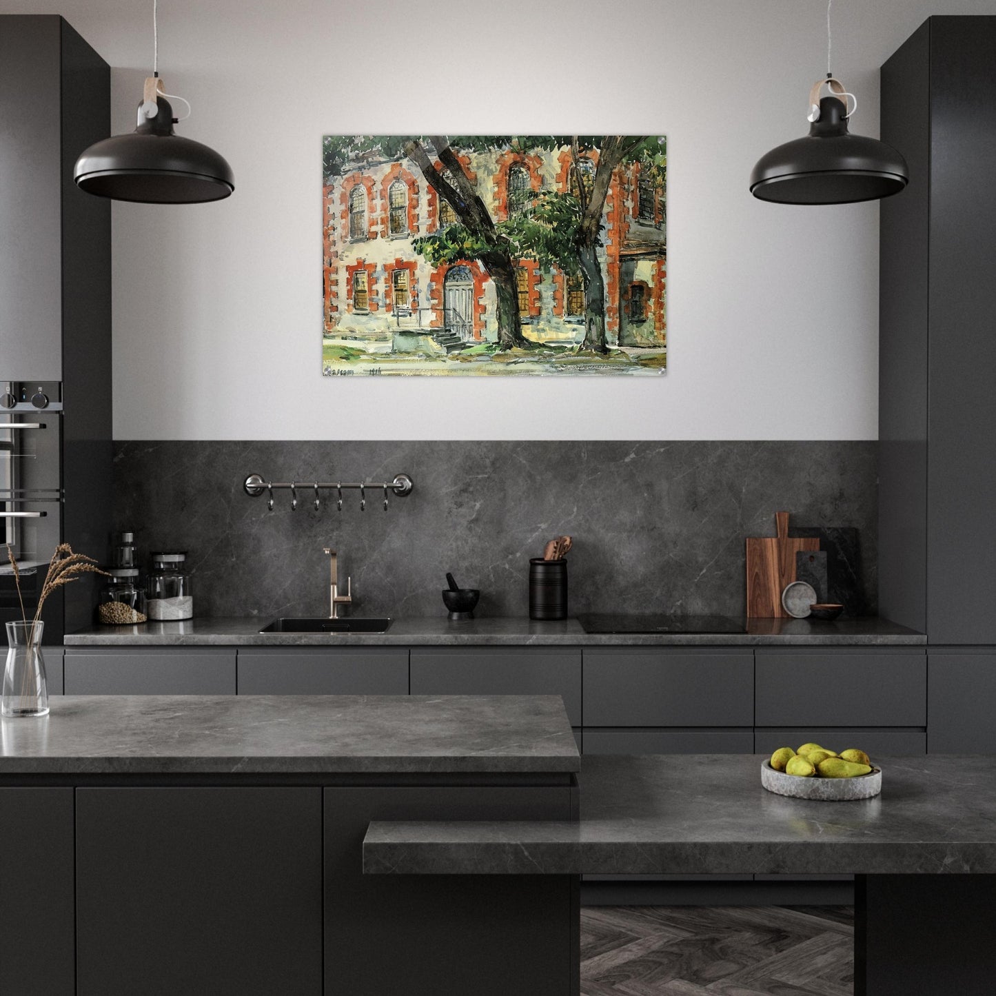 Old Dutch Building, Fishkill, New York - Childe Hassam Acrylic Print - 70x100 cm / 28x40″ inches