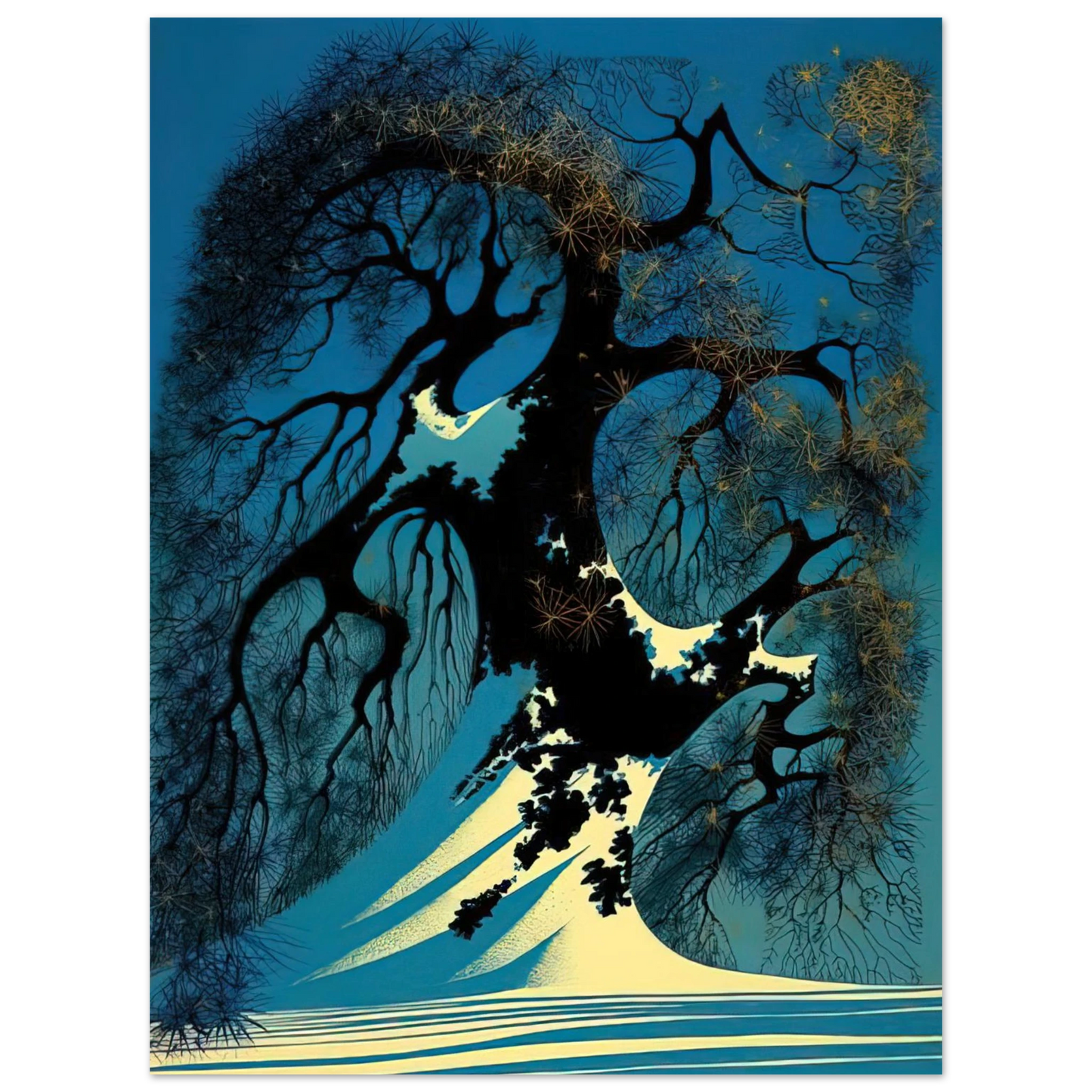 Eyvind Earle - Winter Bonsai Fine Art Poster - Default Title