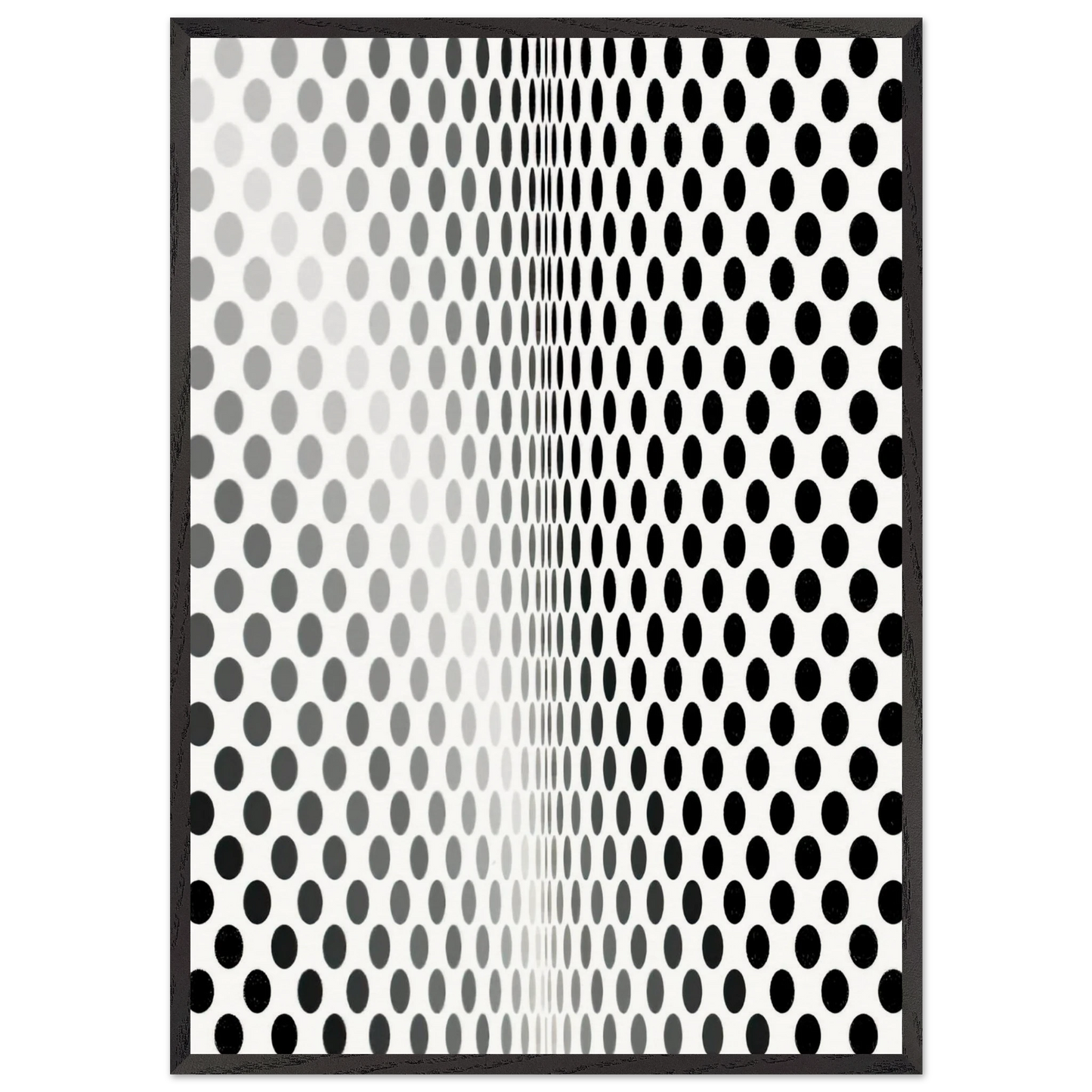 LOSS 1964 - Bridget Riley Framed Art Print – Black Wooden Frame - Default Title - -Framed Art Print