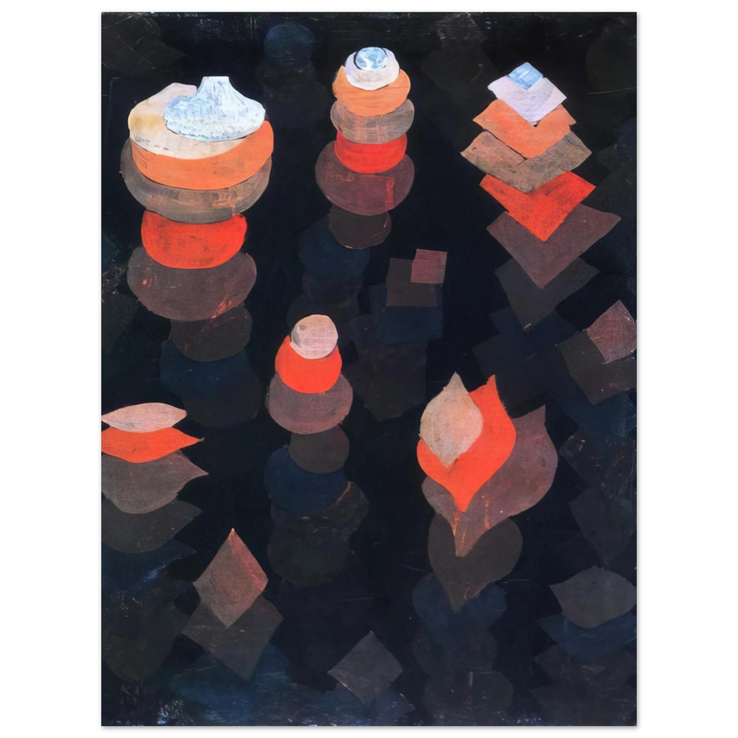 Paul Klee - GROWTH OF THE NIGHT PLANTS 1922 Fine Art Poster - Default Title