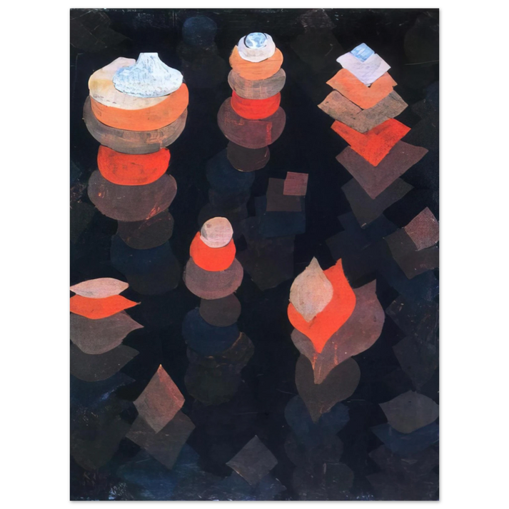 Paul Klee - GROWTH OF THE NIGHT PLANTS 1922 75x100 cm / 30x40inches Fine Art Poster
