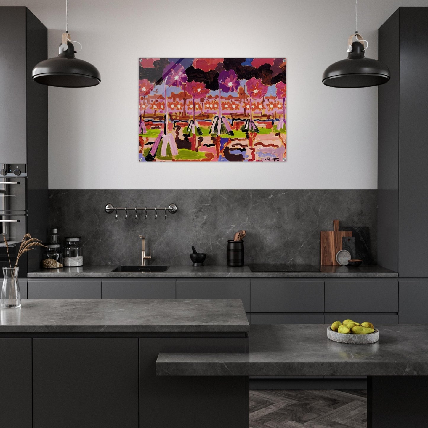 Quai à Venise - 1955 - Charles Lapicque Acrylic Print - 70x100 cm / 28x40″ inches | Charles Lapicque Wall Art | Charles Lapicque Prints