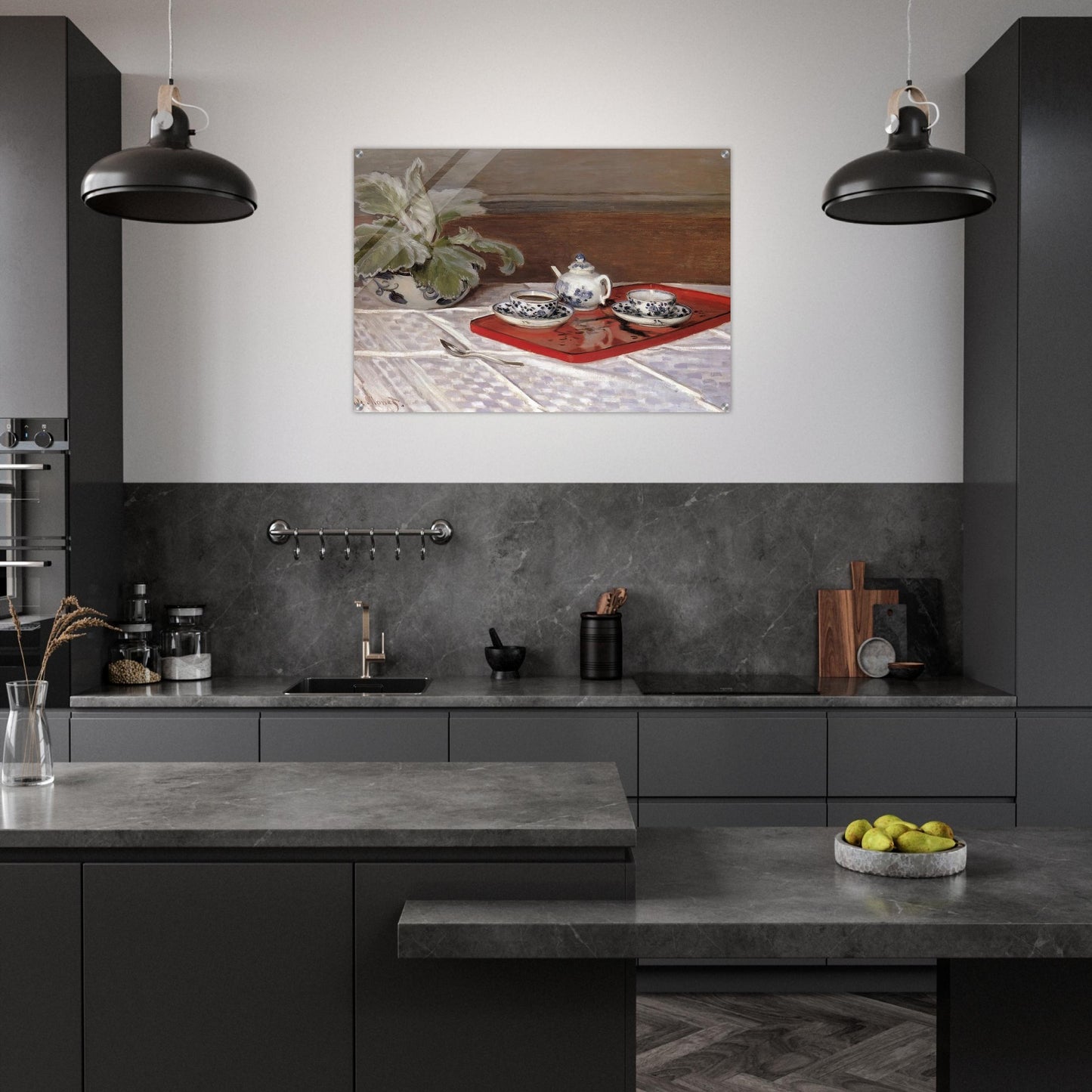 The Tea Set - claude monet Acrylic Print - 70x100 cm / 28x40″ inches | claude monet Wall Art | claude monet Prints