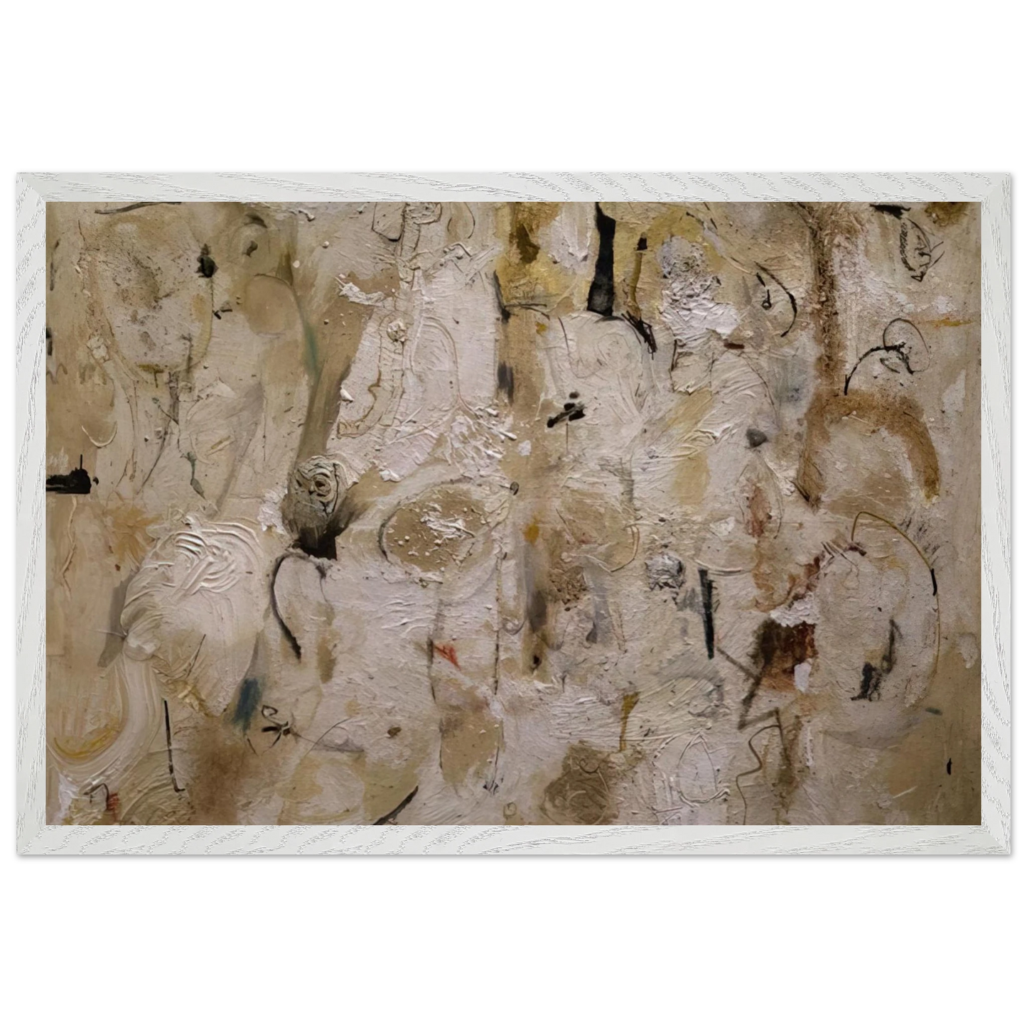Helen Frankenthaler - Painted on 21st Street - 1951 Wall art - 60x80 cm / 24x32 inches - Premium Wooden Framed Poster With Fine Art Paper - Black frame