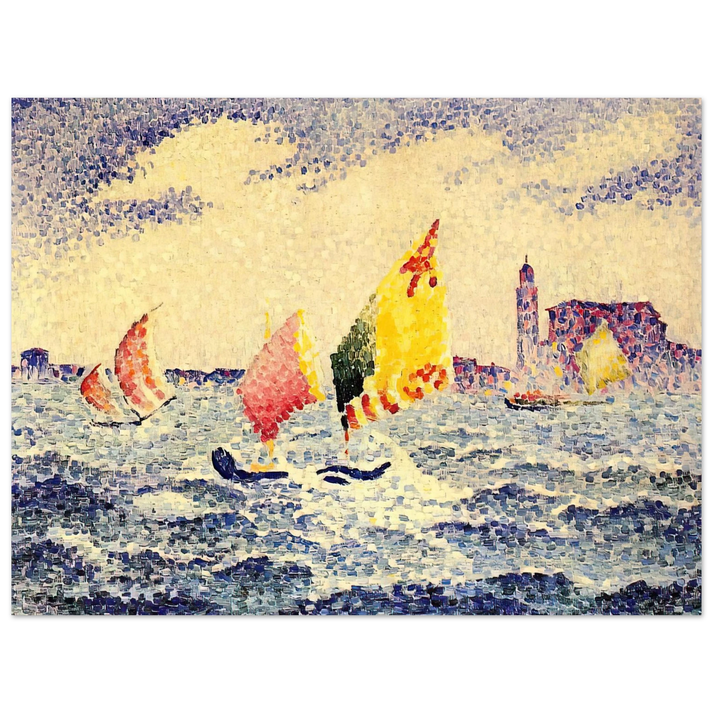 Henri-Edmond Cross - Sailboats near Chicago 75x100 cm / 30x40inches Fine Art Poster