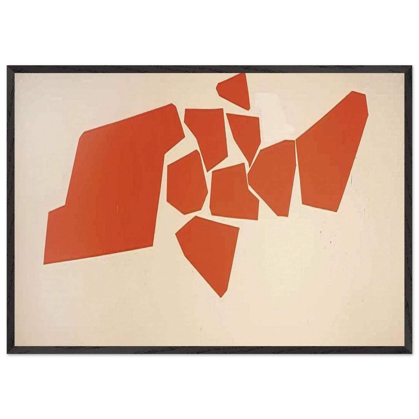Large Fragemented Shapes - 1968 - Robert Goodnough 70x100 cm / 28x40 inches Framed Art Print – Black Wooden Frame