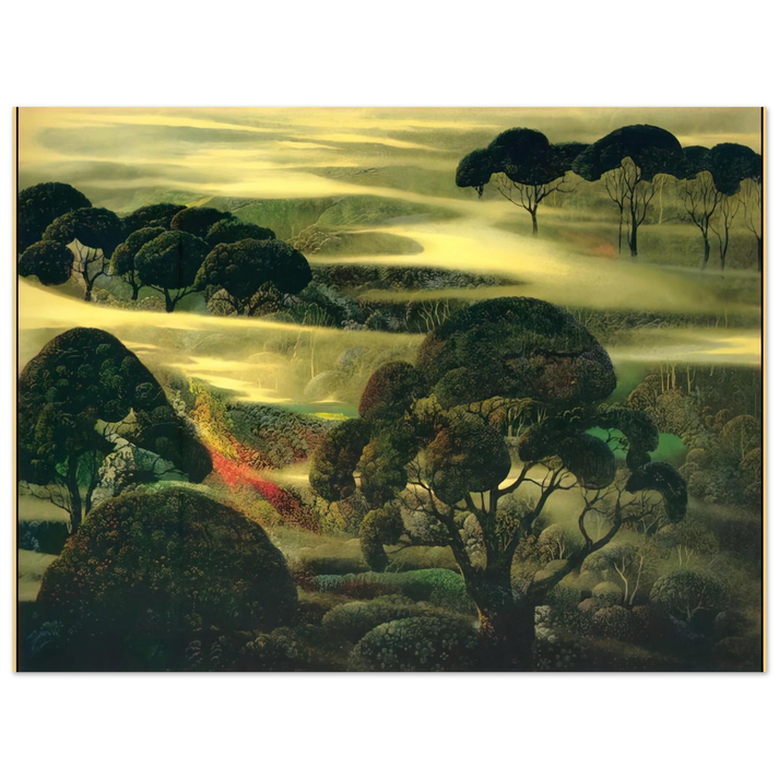 Eyvind Earle - Forest in Fog 75x100 cm / 30x40inches Fine Art Poster