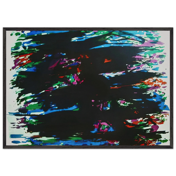 Les Jardin des oliviers - 1978 - Alfred Manessier 70x100 cm / 28x40 inches Framed Art Print – Black Wooden Frame