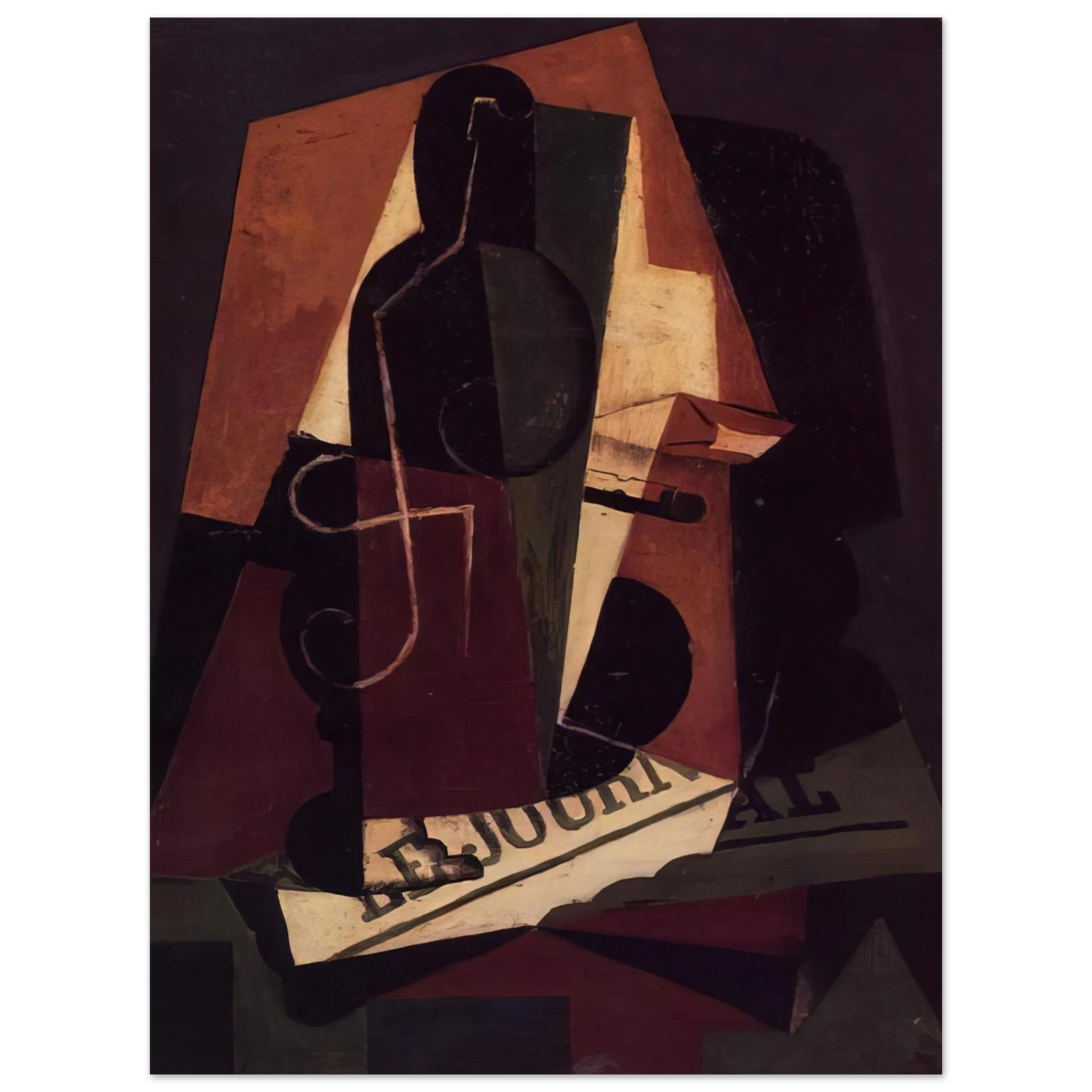 Juan Gris - BOTTLE AND GLASS Fine Art Poster - Default Title