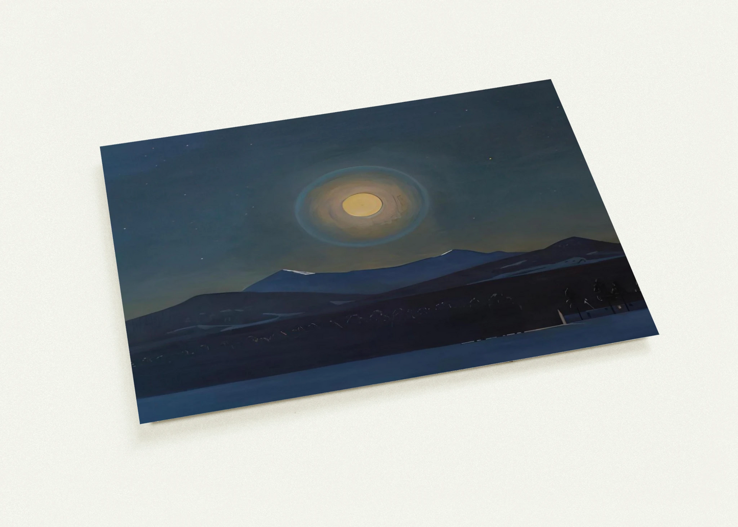 Moonlight, Winter By Rockwell Kent Pack of 10 Post Cards | Rockwell Kent Post Cards | A6 (10.5 x 14.8 cm) - 4.1 x 5.8 inches