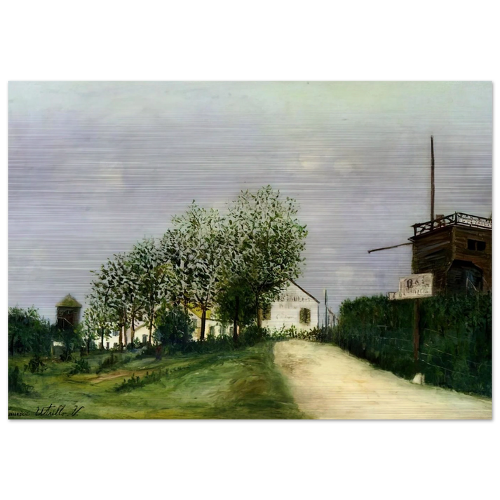 MOULIN IN SANNOIS - Maurice Utrillo Brushed Aluminum Print - 70x100 cm / 28x40 inches | Maurice Utrillo Aluminum Print | Maurice Utrillo Prints