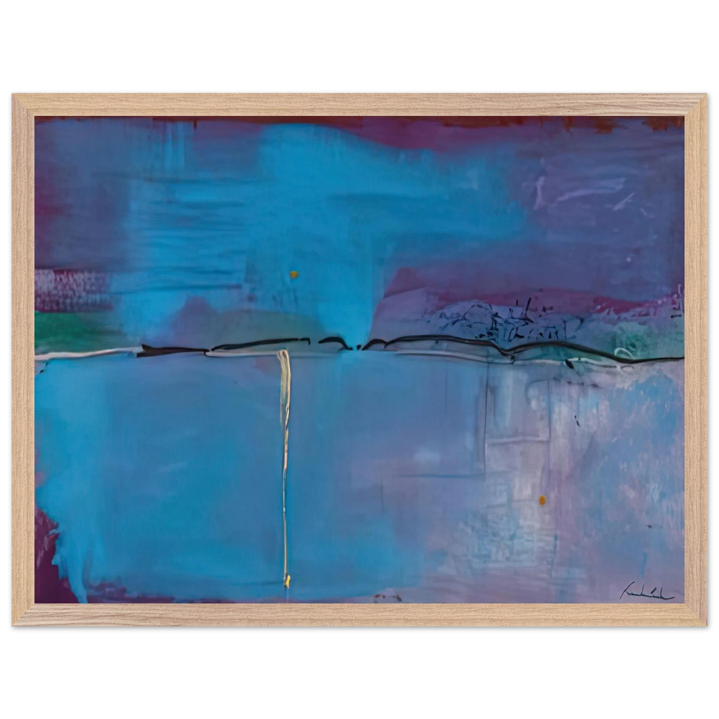 Helen Frankenthaler - Zone Blue, 1994- Wall Art - 30x40 cm / 12x16 inches - Fine Art Poster - -