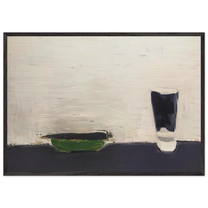 Nature morte au verre - 1954 - Nicolas de Stael 70x100 cm / 28x40 inches Framed Art Print – Black Wooden Frame