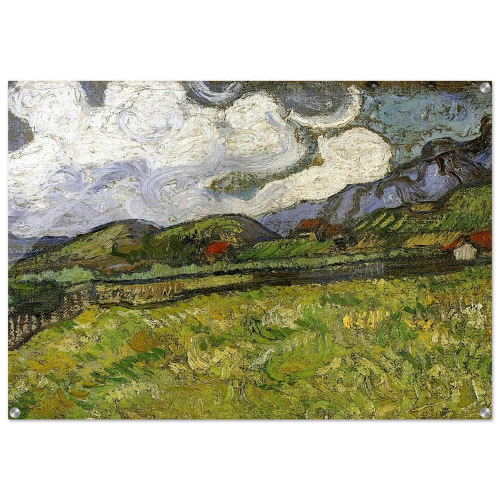 Wheat Field behind Saint-Paul Hospital with a Reaper - Vincent van Gogh Acrylic Print - 70x100 cm / 28x40″ inches