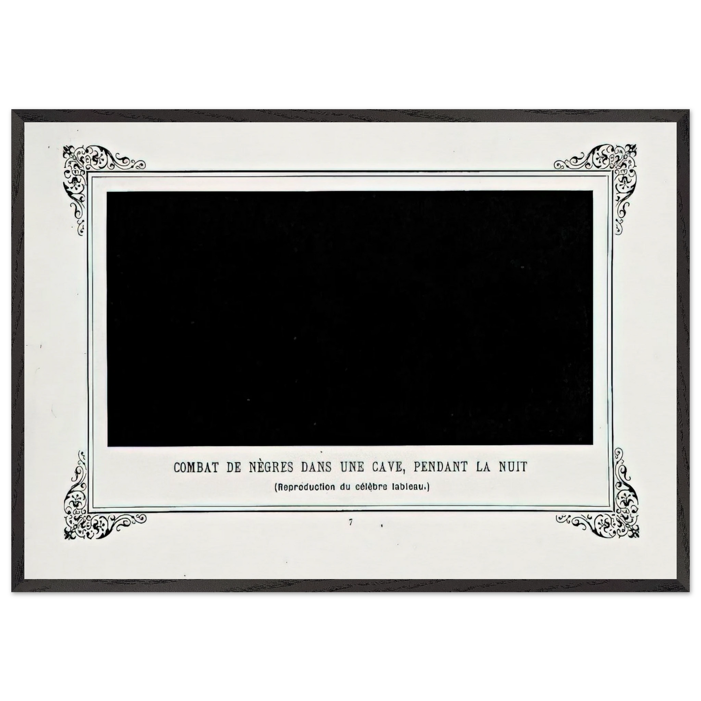 Wall artNegroes Fighting in a Tunnel by Night - Alphonse Allais Framed Art Print – Black Wooden Frame - Default Title - -Framed Art Print