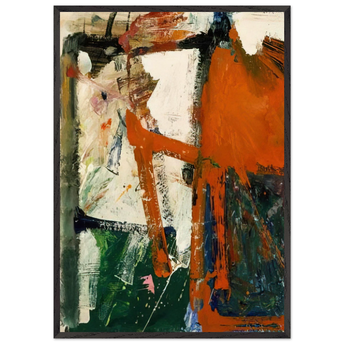 Up Mousehole - 1962 - Hassel Smith Framed Art Print – Black Wooden Frame - Default Title - -Framed Art Print