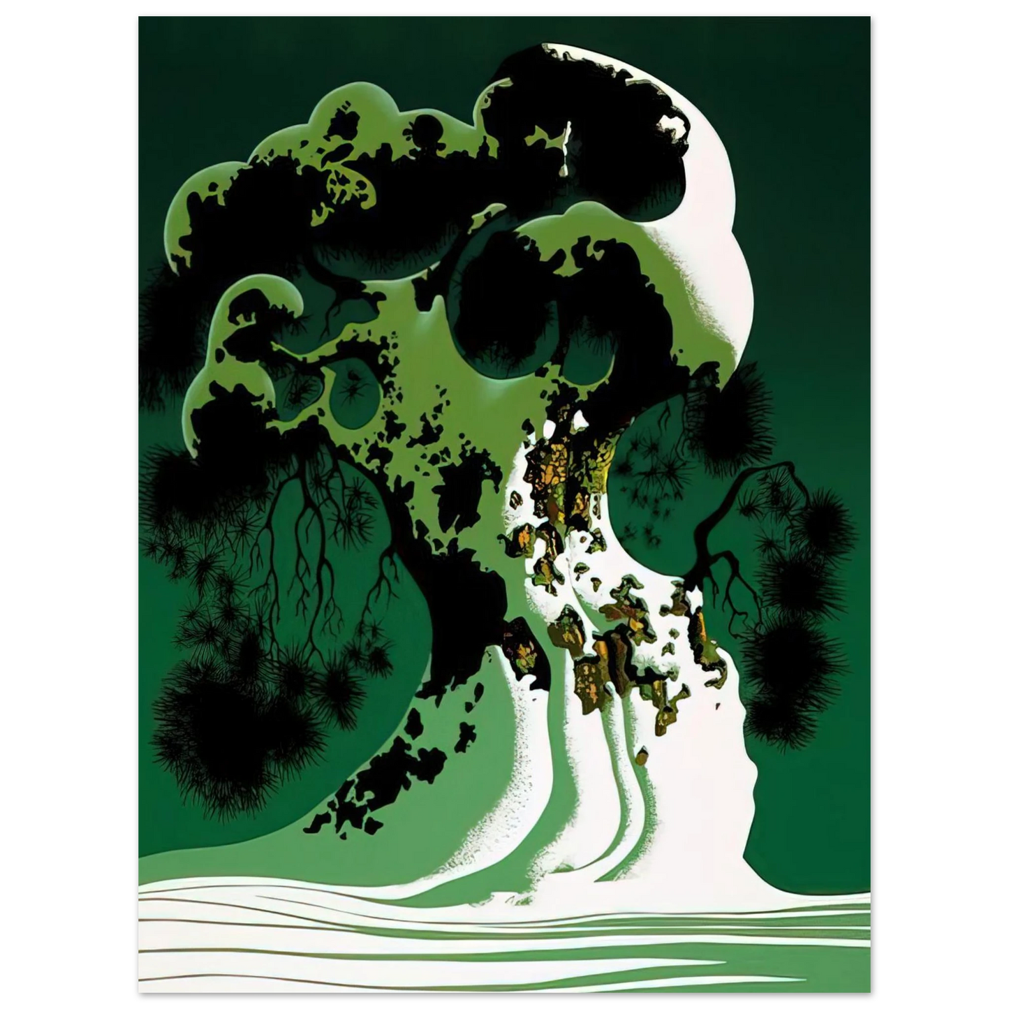 Eyvind Earle - Snow Covered Bonsai Fine Art Poster - Default Title
