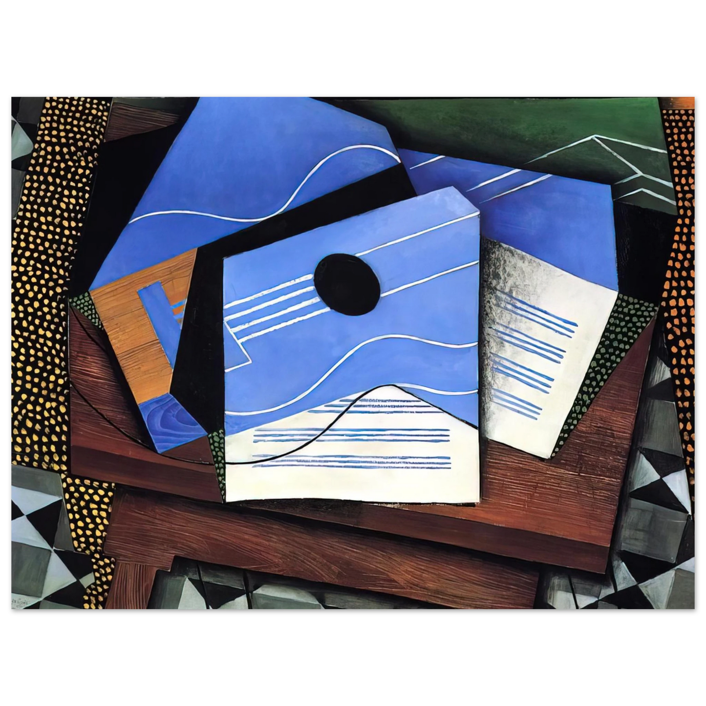 Juan Gris - GUITAR ON A TABLE 1915 Fine Art Poster - Default Title