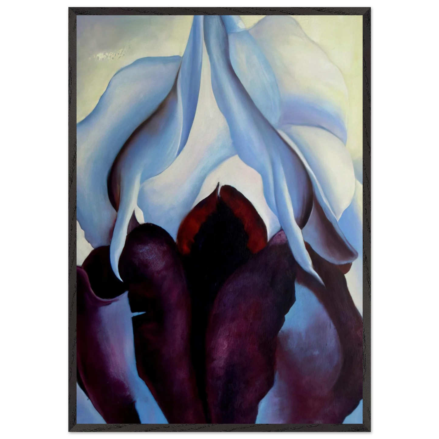 Flower of Life - Georgia OKeeffe 70x100 cm / 28x40 inches Framed Art Print – Black Wooden Frame