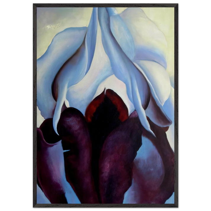 Flower of Life - Georgia OKeeffe 70x100 cm / 28x40 inches Framed Art Print – Black Wooden Frame