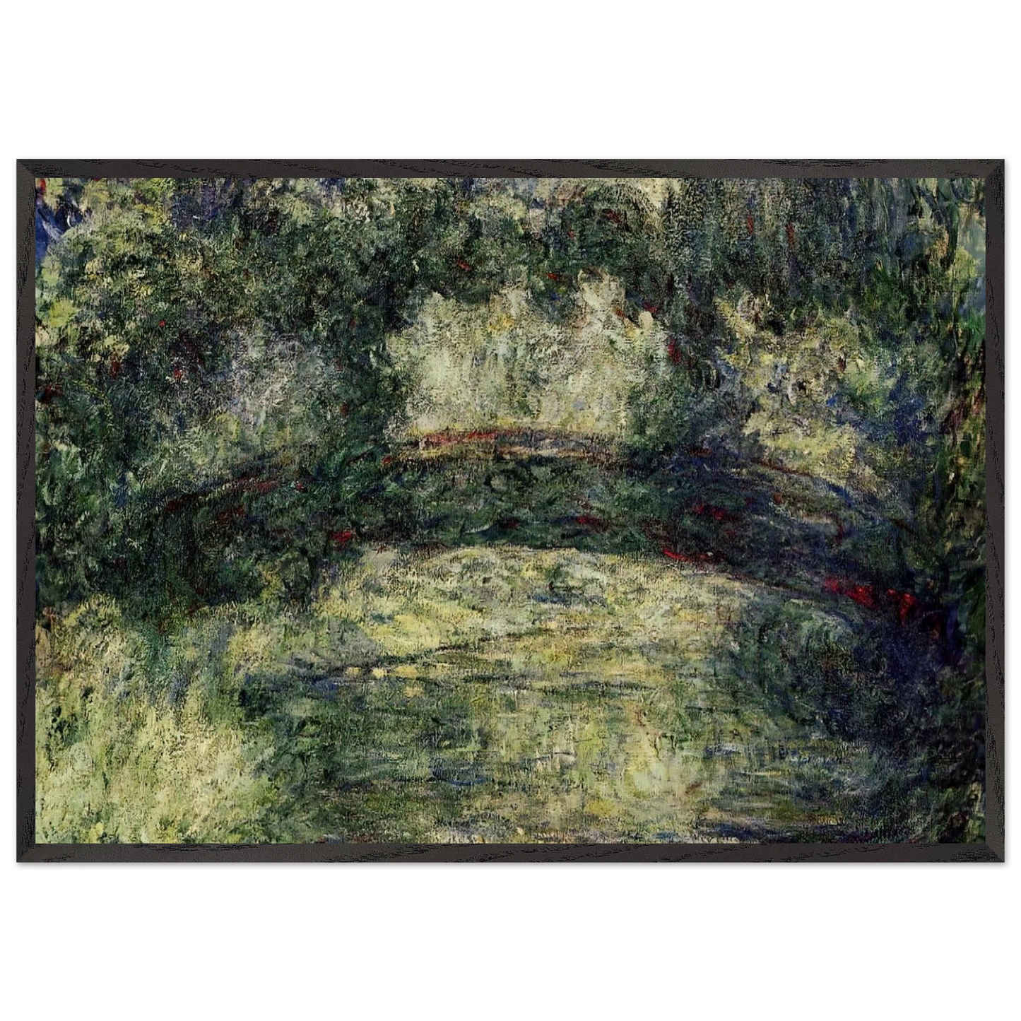 The Japanese Bridge 10 - claude monet Framed Art Print – Black Wooden Frame - Default Title - -Framed Art Print